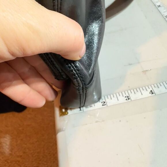 Tory Burch Womens Leather Foldover Crossbody Shoulder Bag Dena Black Size Medium - Picture 14 of 16